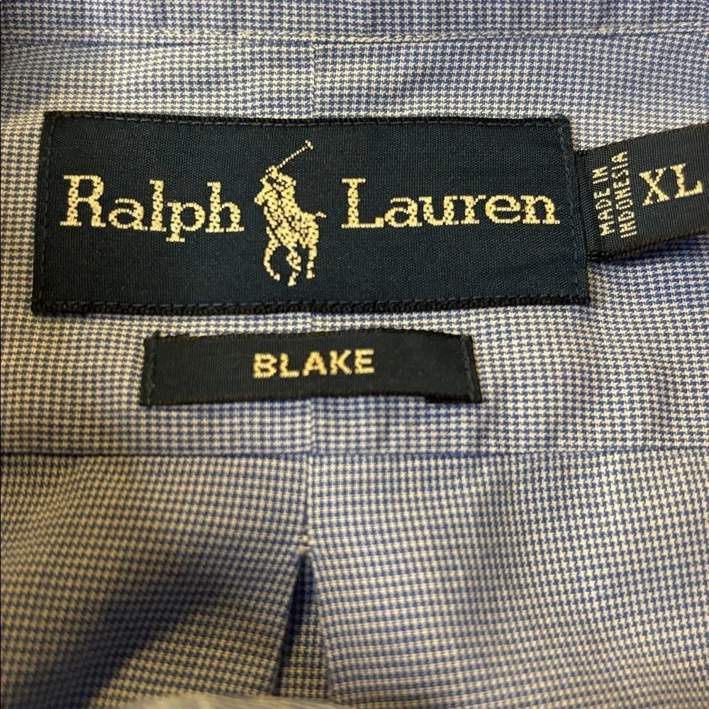 Ralph Lauren Blake Blue Check Long-Sleeve Shirt – Men’s XL – Classic /Minimalist